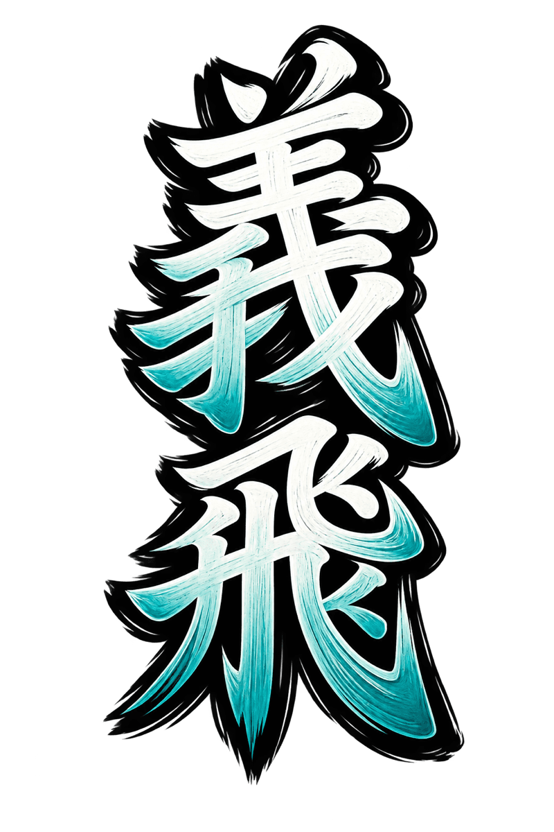 義飛 in brush calligraphy